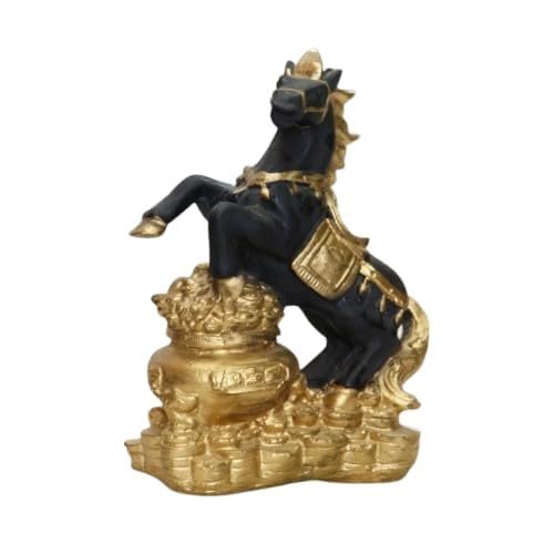 Coin Horse Black Golden,6 Inch, for Home & Office Decor, Gifting. - Image 2