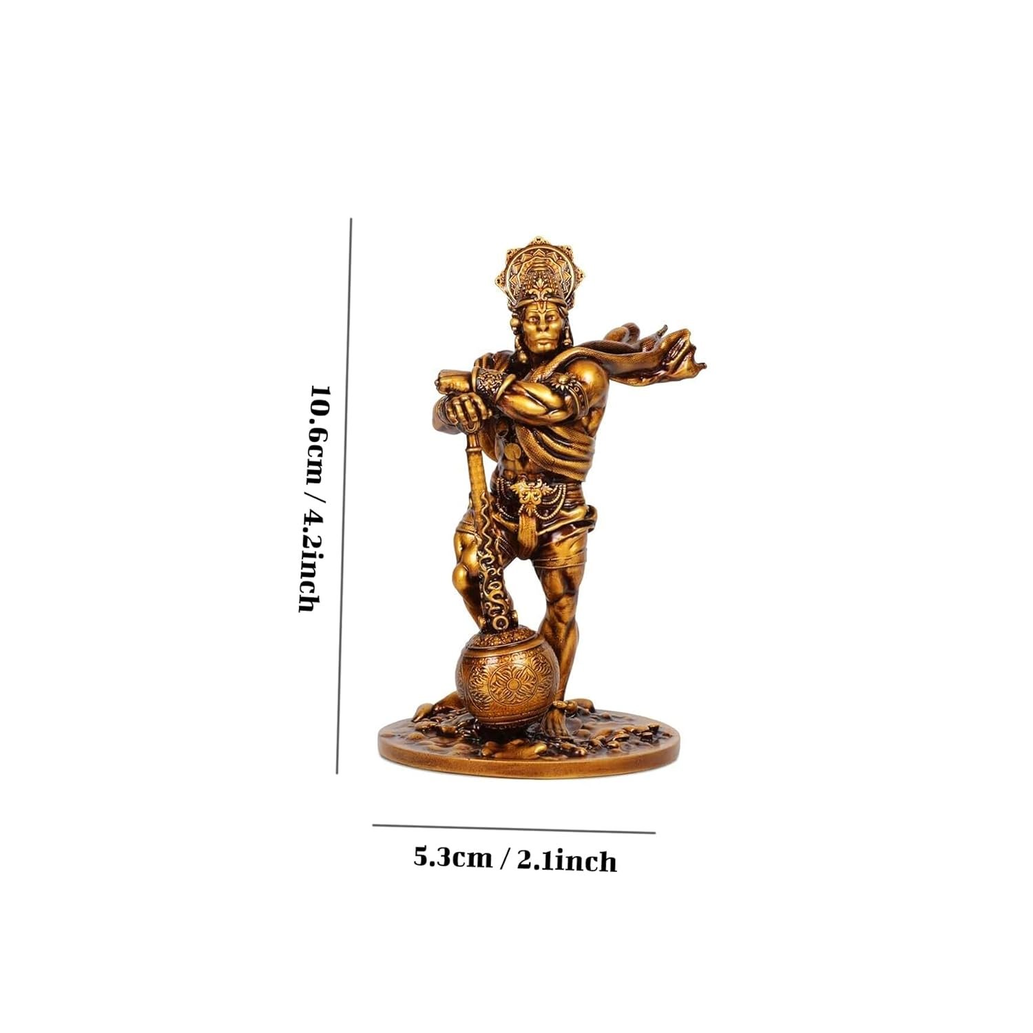 Bahubali Hanuman Ji Murti for Car Dashboard Home Decor. - Image 3