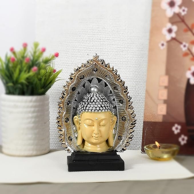 Buddha Face Decorative Showpiece Lovely Statue .