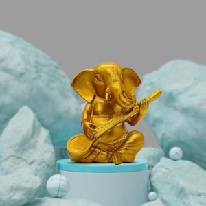 Decorative-Ganesha-Statue-with-Musical-Veena.
