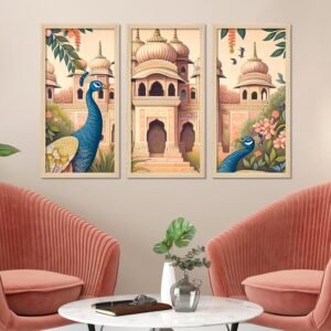 Traditional-Mughal-Garden-View-with-Arylic-Glass-Wood-Frames-Decor-item-for-Living-room-Bedroom-Office-Modern-Aesthetic-Painting-Wall-Mount-Hanging-Decoration-Item.