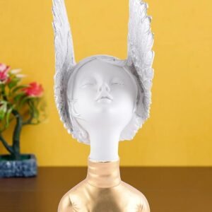 Angel Girl Showpiece for Home Decor Showpiece White