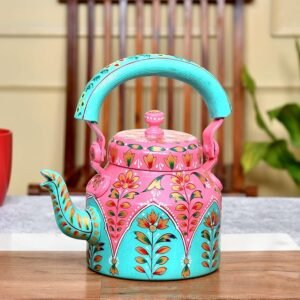 HandPainted Aluminium Tea Kettle 750 ml for kitchen dcor Home Dcor Tea Party Serving