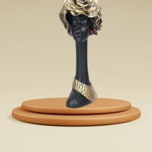 African Flower Lady Showpiece for Home Decor