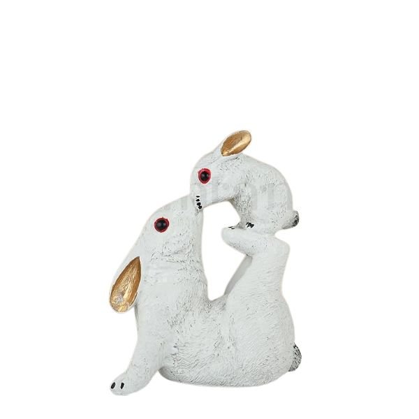 Mother Baby Love Playing Decorative Rabbit Showpiece Figurine for Home Decor | Decorative Idols for Living Room, Bedroom, Office Desk, Cabinets - Image 3