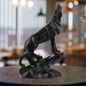 Antique Matt Finish Wolf Statue – Home Decorative Showpiece