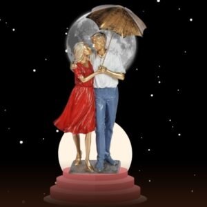 Handcrafted Standing Couple with Chhatari Polyresin Showpiece