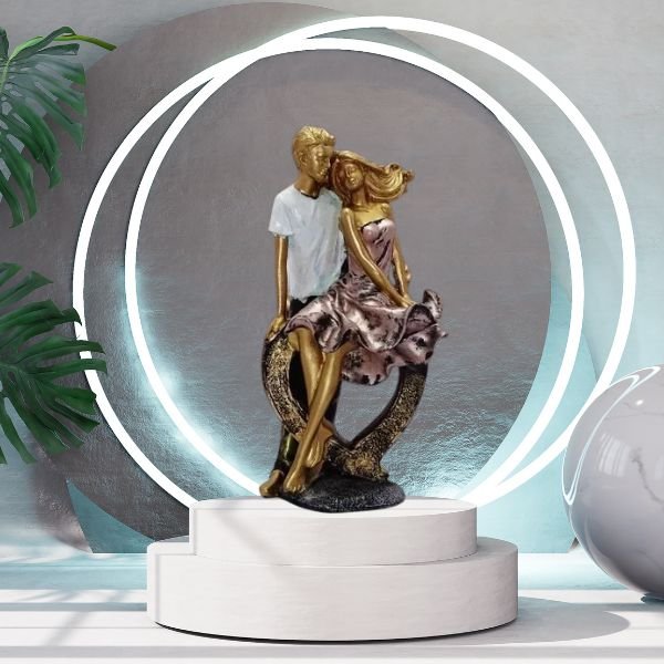 Dil Love Couple Showpiece, Dil Couple for Home Decor, Bedroom, Valentine Day Gift | Couple Statue, Figurine... - Image 2